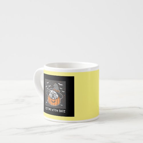 English bulldog halloween espresso cup