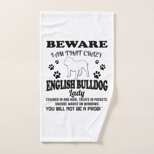 English Bulldog Hand Towels Gifts for Women Mom