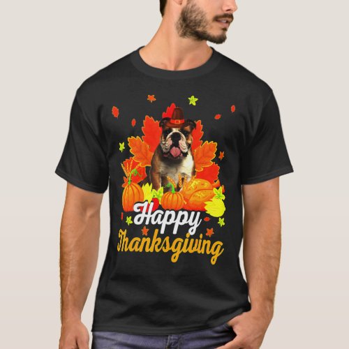 English Bulldog Happy Thanksgiving Essential  T_Shirt