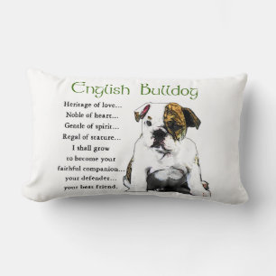 English Bulldog Heritage of Love Lumbar Pillow