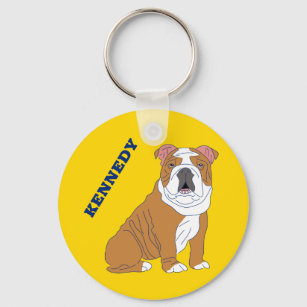 Designer STYLE Bulldog Keychain & Personalised Handmade Gift 