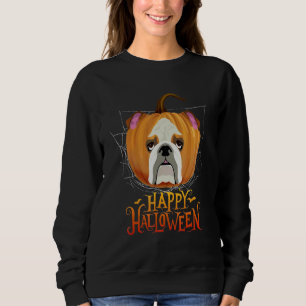English Bulldog In Sunglasses Lazy Halloween Costu Sweatshirt