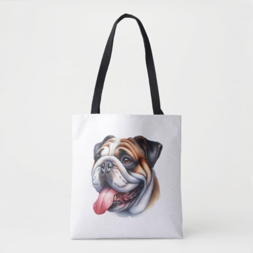 English Bulldog in Watercolor Tote Bag