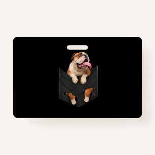 English Bulldog In Your Pocket Dogs Lovers Badge