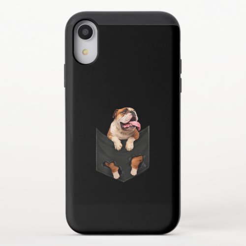 English Bulldog In Your Pocket  Dogs Lovers iPhone XR Slider Case