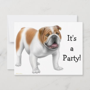 English Bulldog Invitation