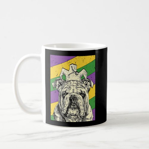 English Bulldog Jester  Mardi Gras Dog Mom or Dad  Coffee Mug