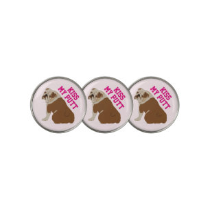 English Bulldog Kiss My Putt Golf Ball Marker