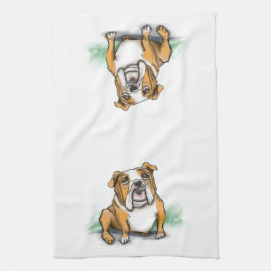 English Bulldog Kitchen Towel
