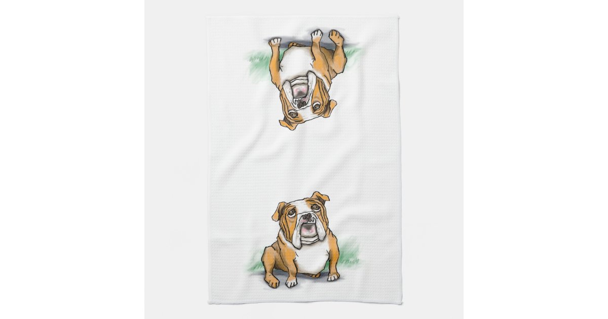 English Bulldog Tea Towel