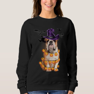 English Bulldog Light Pumpkin Halloween Tee