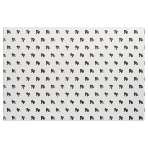 English Bulldog Love Fabric