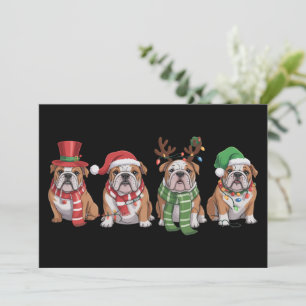 English Bulldog Lover Christmas Dog Mom Xmas Gift Holiday Card