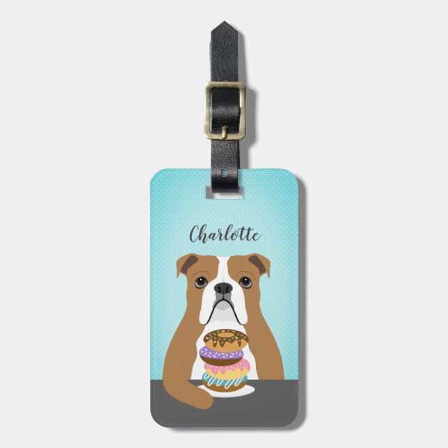 English Bulldog Luggage Tags (Front Vertical)