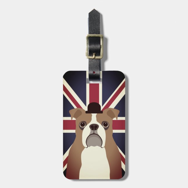 English Bulldog Luggage Tags (Front Vertical)