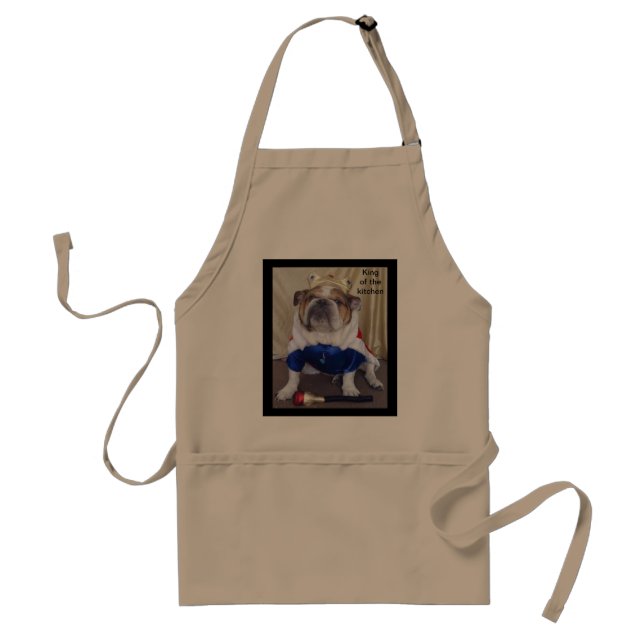 English Bulldog Mens King of the Kitchen APRON (Front)