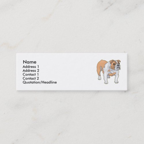English Bulldog Business Card