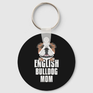 Bulldog key chain, english dog keychain, bag charm, key ring, pet dog gift