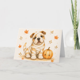 English Bulldog Mommy Halloween Card