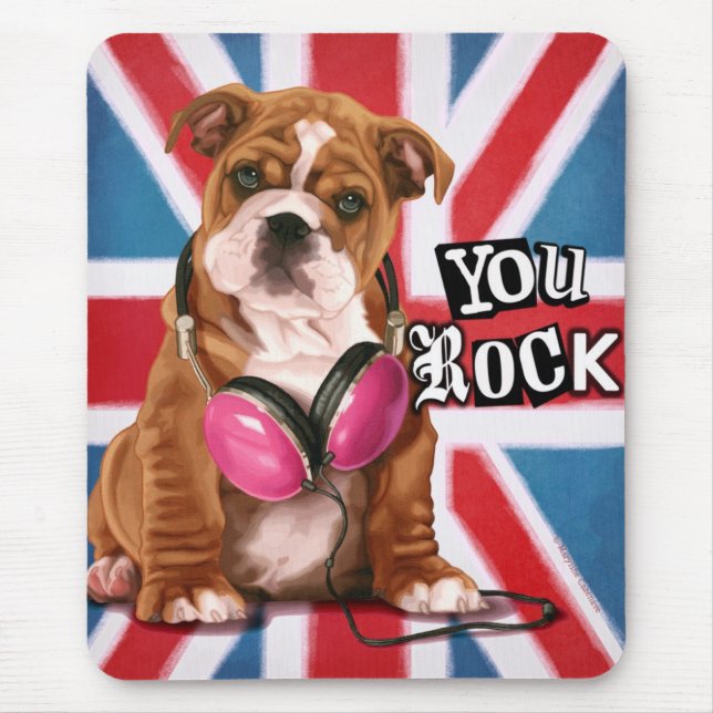 English Bulldog Mouse Pad (Front)