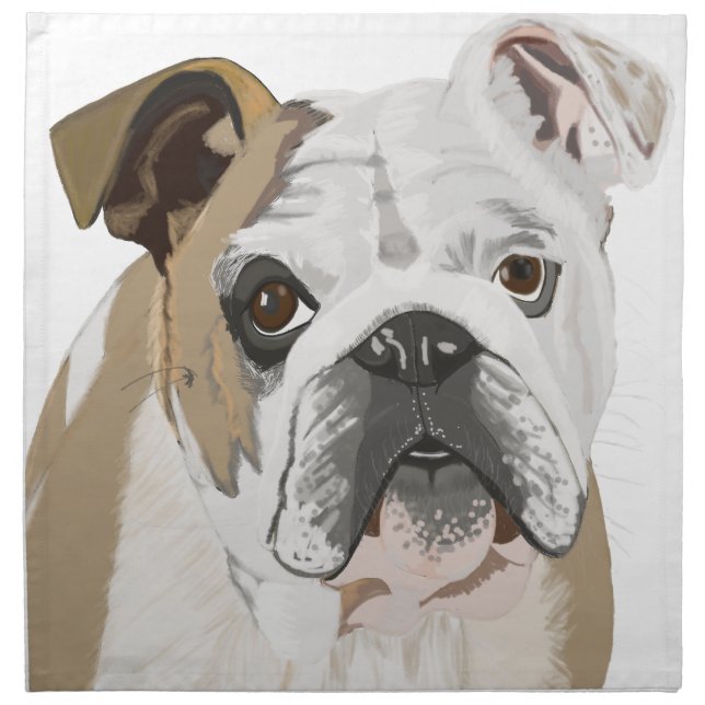 English Bulldog Napkin (Front)