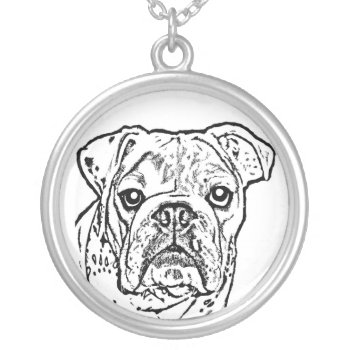 English Bulldog Necklace by jbroshop at Zazzle