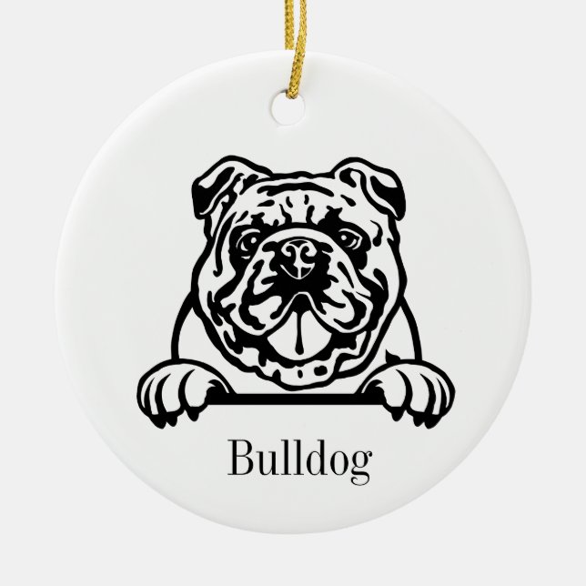 English bulldog ornament (Front)