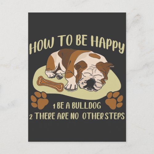 English Bulldog Owner Funny Animal Dog Lover Postcard