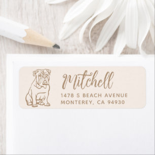 English Bulldog Owner Return Address Dog Owner Label