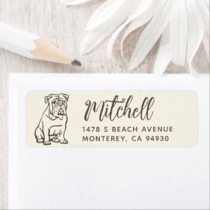 English Bulldog Owner Return Address Dog Owner Label