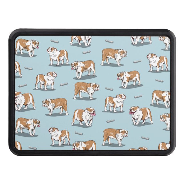 English bulldog pattern hitch cover (Front)