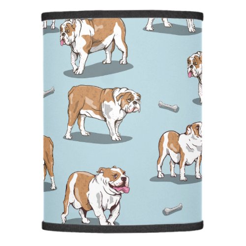 English bulldog pattern lamp shade