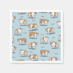 English bulldog pattern napkins