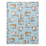 English bulldog pattern notebook