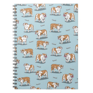 English bulldog pattern notebook