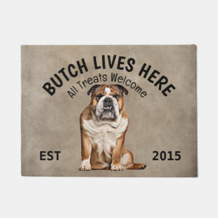 English Bulldog Personalized Dog Lover Doormat