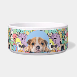 English Bulldog Personalized Photo & Name Dog Bowl