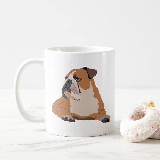 English Bulldog Pet Coffee Mug (With Donut)