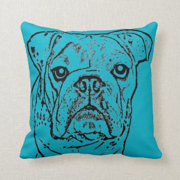 English Bulldog Pillow by jbroshop at Zazzle