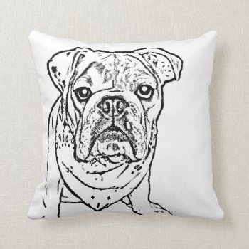 English Bulldog Pillow by jbroshop at Zazzle
