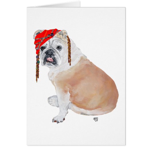 English Bulldog Pirate Cards (Front)