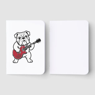 English Bulldog Playing Electric Guitar  Foil Vow Books