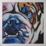 Bulldog Bright Pop Art Print Posteer | Zazzle