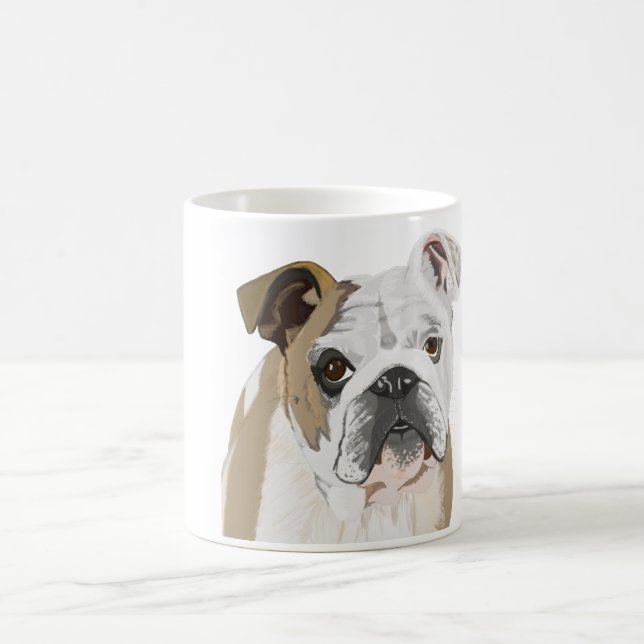 English Bulldog Portrait Coffee Mug (Center)