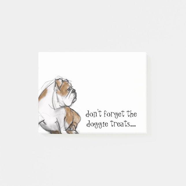 English Bulldog Post-it Notes (Front)