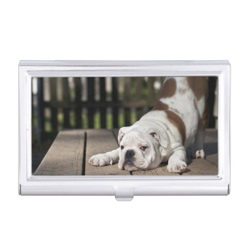 English Bulldog Puppy Business Card Case