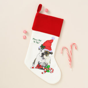 English Bulldog Puppy Christmas Stocking