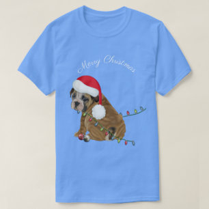 English Bulldog Puppy Christmas T-Shirt