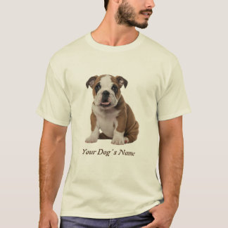 English Bulldog Puppy Color Silohuette T-Shirt