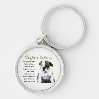 English Bulldog Puppy Heritage of Love Keychain